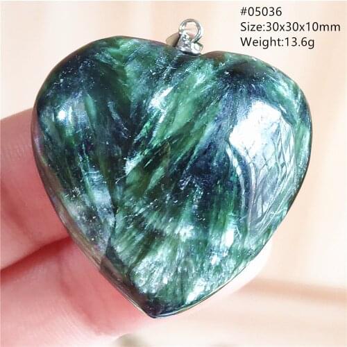 Top Quality Natural Green Seraphinite Pendant Rectangle Water Drop Stone Women Men Crystal Gift Necklace AAAAA