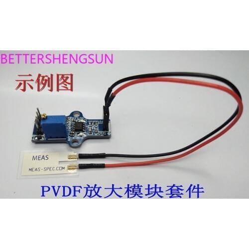 PVDF Piezoelectric Film Kit Piezoelectric Sensor Charge Amplifier Module with Comparator