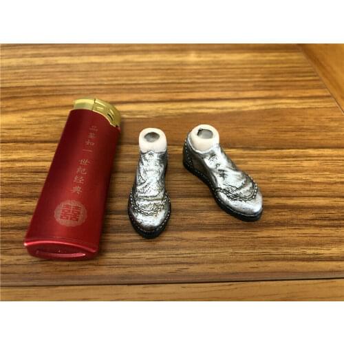 PL2019-149 1/6 Scale Silver Solid Boots Model for 12'' Figure