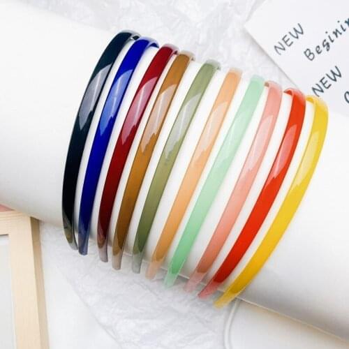 10 Mixed Jelly Color Plastic Alice Band Headband With Teeth 8mm Hair Accessories