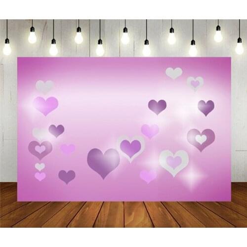 Photo Studio Props Photography Backdrop Beautiful Hearts On Red And Purple Abstract Vinyl Background For Portrait