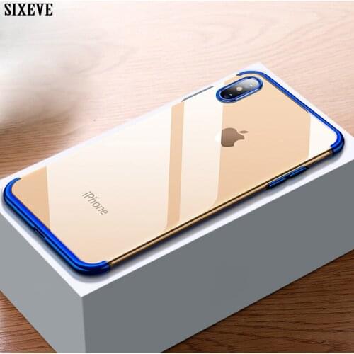 Luxury Silicone Clear Back Cover For iPhone 11 Pro Coque XS Max Case X XR 6 S 6S 7 8 Plus 6Plus 7Plus 8Plus Soft Bumper Housing