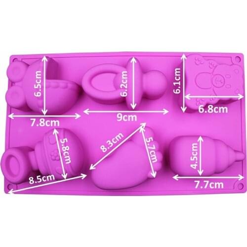 Silicone Mold For DIY Jelly Pudding Chocolate Cake Decorating Tool Baby Car Foot Bear Bottle Bakeware Baking Accessories