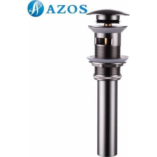 Bathroom Faucet Vessel Vanity Sink Pop Up Drain Stopper with Overflow, Polished Chrome/Brushed Nickel 4 Color XSQ002