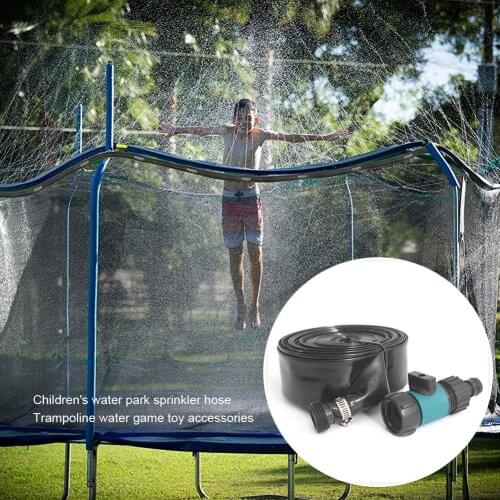 1Pc Trampoline Sprinkler For Childrens Safe Trampoline Outdoor Water Park Water Sprinkler Spray Hose Water Cooling Pipe Tool