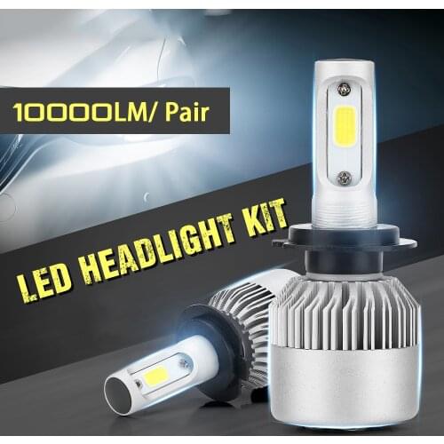 Super bright S2 New LED Car Headlight with 3 Sides Light 10000LM Cree Lamp H1 H3 H4 H7 H11 H13 H27 9004 9005 9006 HB4 9007 HB5