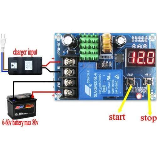 6-60v lead-acid Battery Charging Controller Protection Board switch 12v 24v 48v For Household Chargers/ Solar Energy /Wind Turbi