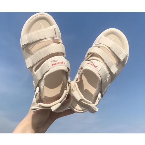 Sandals Female Ins Tide Fairy Female 2019 Summer New Korean Version Of The Wild Flat Shoes Fashion Super Fire Net Shoes