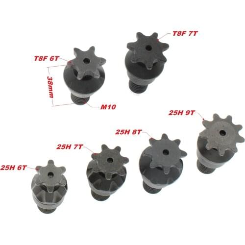 1pcs T8F 25H 6/7/8/9Tooth Clutch Drum Gear Box Front Pinion Chain Sprocket For 2 Stroke 47cc 49cc Engine Dirt Pit Bike Mini Moto