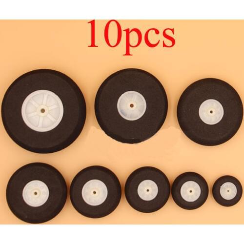 10PCS Fixed Wing EVA Wheel Outer Dia 25mm 32mm 38mm 45mm 50mm 58mm 64mm 70mm Sponge for RC Aircraft Hub Spare Parts