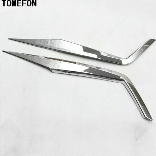 For Skoda Kodiaq 2016 2017 2018 ABS Chrome Head/Front Fog Light Lamp Cover Trim Frame Fog light Accessories 2PCS