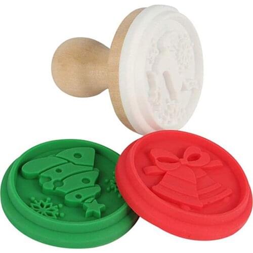 3pcs/set Cartoon Cookie Stamps Moulds Christmas Tree Cookie Tools Cake Decoration Bakeware Kitchen Gadgets Accessories Supplies