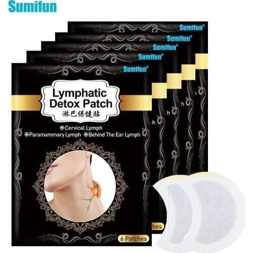 30/60Pcs Sumifun 2020 Lymphatic Detox Patch Neck Anti-Swelling Herbs Sticker Lymphpads Medical Plaster Relaxation Health Care