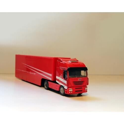 37CM 1/43 Scale Diecast Heavy Alloy Container truck vehicle Model Simulation Metal Truck Trailer Toy--NO BACK DOOR