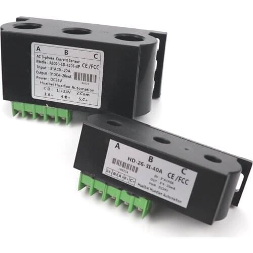 4-20mA Electrical Isolation Transducer milliampere 3 phase 24 volt current sensor