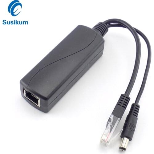 48V To 12V POE Connectors Adapter Cable Power Over Ethernet POE Splitter Injector Power Supply For IP Camera