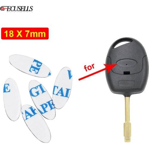 5Pcs/Lot 18X7mm Oval Car Key Logo Sticker Car Emblem Sticker for Ford Remote Keys