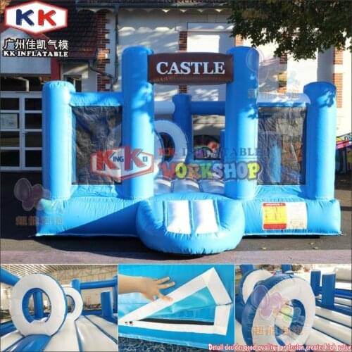 5X4m White And Blue PVC Kids Jumping Castle Inflatable Bouncer House