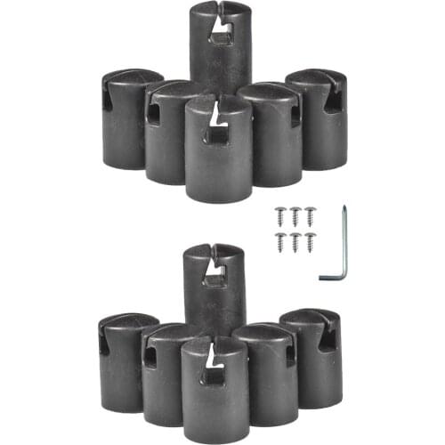 6x Trampoline Enclosure Pole Caps Flat Steel Sheet Top Ring Ends Parts