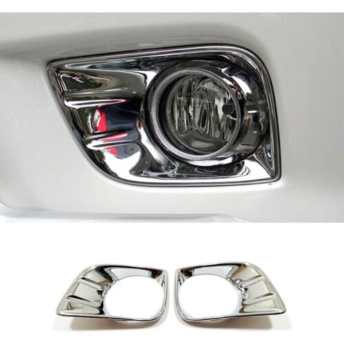 ABS Chrome For Toyota Prado FJ150 2010 2011 2012 2013 Accessories Car front fog lampshade cover frame Trim Cover Car styling