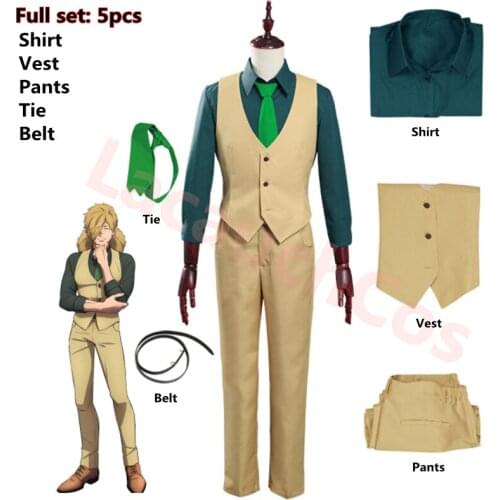 Anime Cosplay Costume Kemono Jihen Kohachi Inugami Cosplay Vest Shirt Pants Outfits Men and Women Halloween Carnival Costume