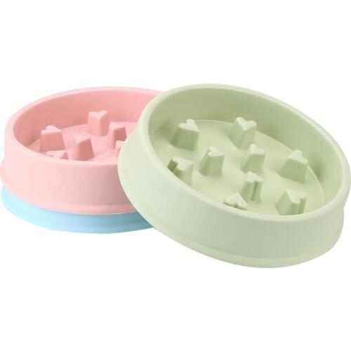 Pet Dog Feeding Bowls Dog Cats Slow Down Eating Feeder Dish Anti Gulping Feeder Bowl Dogs Supplies