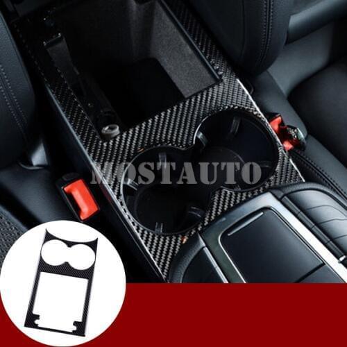 For Porsche Macan Carbon Fiber Console Water Cup Holder Panel Cover 2014-2018 1pcs Car Accessories Interior Car Decor Car Trim