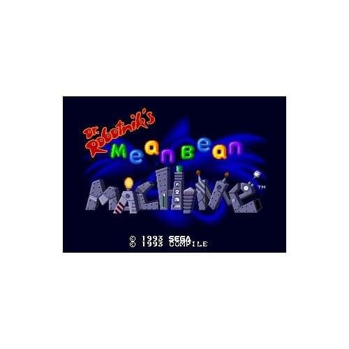 Dr. Robotniks Mean Bean Machine 16 bit MD Game Card For Sega Mega Drive For Genesis