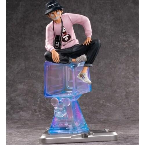 ONE PIECE GK Statue The Straw Hat Pirates Captain Rubber Man Monkey D Luffy 24CM Resin Action Figure Collection Model Toys C332