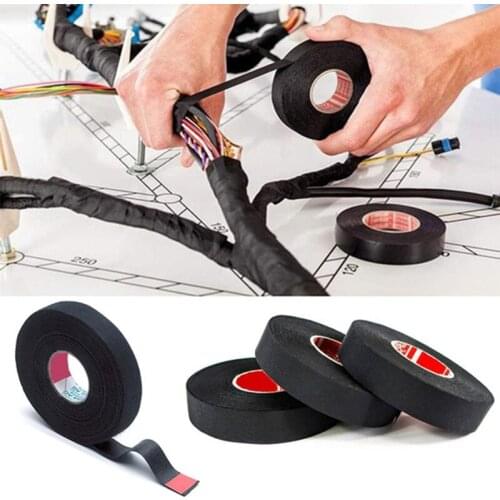 New Flannel Tape Car Harness Wiring Harness Shock Absorption Noise Reduction Wear Tape Width 19MM Length 15M