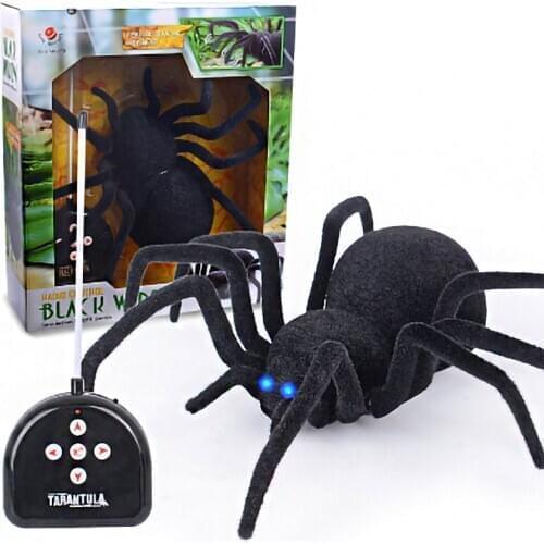 RC spider toy remote control Tarantula Black widow Electric toys Simulation lifelike crawl araneid Tricky novel gift for boys