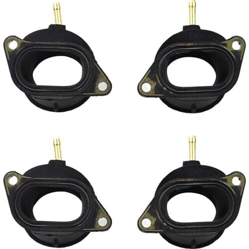 4PCS Carburetor Carb Intake Manifold Joint Boot for Yamaha FZ-1 FZS1000 FAZER 1000 2001-2005 5LV-13586-00 5LV-13596-00