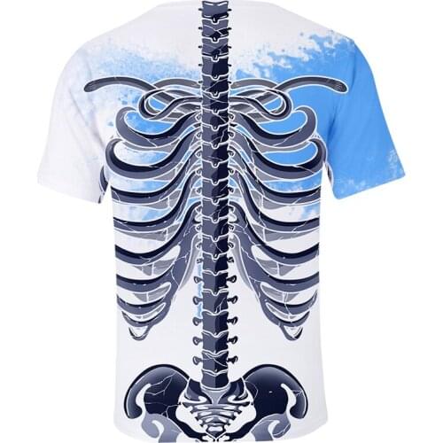Fashion People Skeleton 3d T-shirt Sport Hip Hop Style Men Women T Shirts Tops O-neck Short Sleeve Boys Girls T-shirts Tee Shirt