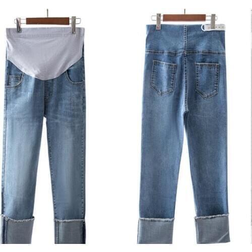 Autumn winter Pregnancy Abdominal Pants classic Jeans Maternity Pants For Pregnant Women Clothes High Waist Trousers Denim Jeans