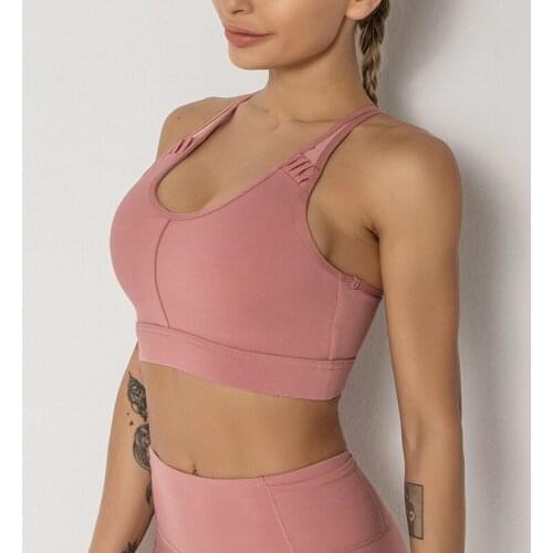 Autumn yoga wear womens plus size sexy folds high-intensity fitness sports underwear bra vest style