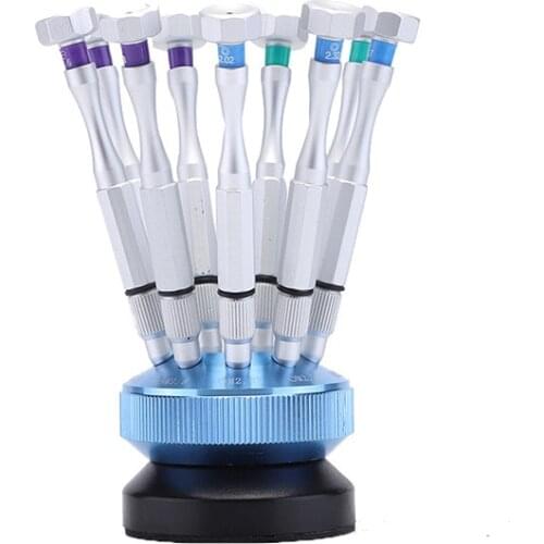 New 9pcs screwdriver glasses screw driver spectacle professional screwdriver set with swivel stand easy to use