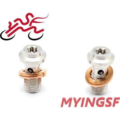 Front Rear Brake Master Cylinder Screw Oil Hose Adjuster Stainless Banjo Bolt Screws M10*1.25 Accessories Motorcycle Universal