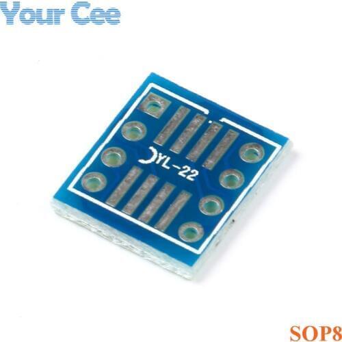 20pcs SOP8 SO8 SOP8 TO DIP8 Adapter Pcb Board Converter Board DIP Adapter Plate MSOP8 SOIC8 TSSOP8 SSOP8 SOP Turn DIP Socket