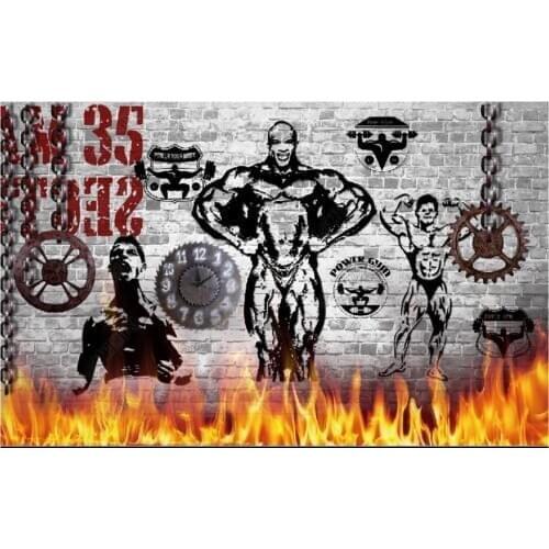 Custom photo wallpaper for walls 3 d murals Modern Gym mural retro tooling TV background wall papers decoration painting