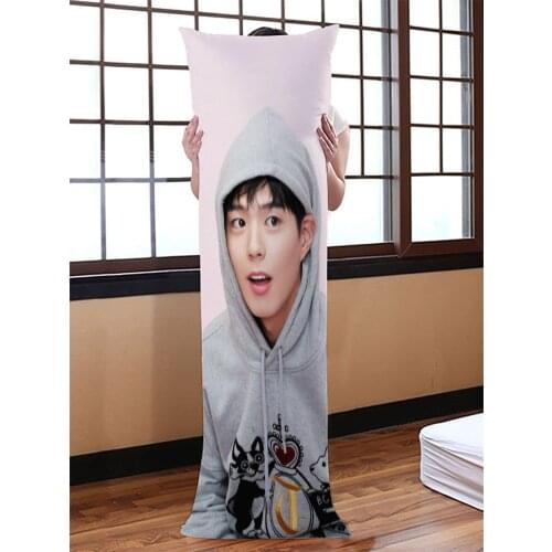 Custom Park Bo Gum Pillowcase Printed Satin Fabric Pillow Cover Rectangular Zipper Kawaii Body Cover Dropshipping