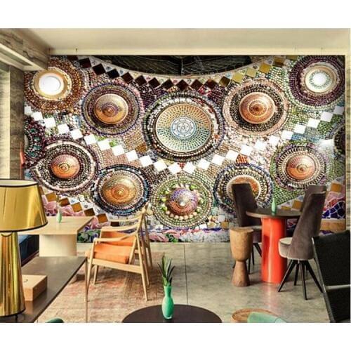 Custom Size 3D Bohemia Brick Stone Asian Wallpaper Murals for Living Room Wall papers Home Decor 3d Wall Murals Abstract