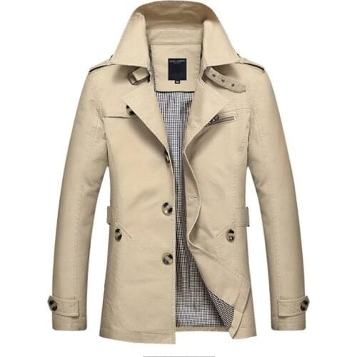 QSuper Winter Men Jacket Long Down Mens Coats Turn-Down Collar Slim Casual Top Male Brand Overcoat Clothing US Size