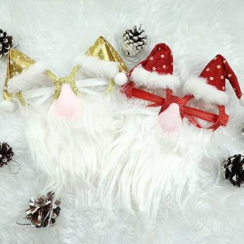Christmas Decoration Santa Claus Glasses Christmas Hat Snowflake Beard Red Nose Shape Dress Up Props Holiday Gifts