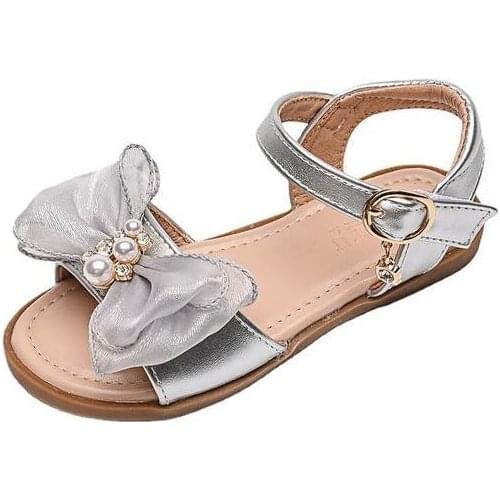 Girls Bowknot Sandals Childrens Shoes 2021 Summer Fashion Student Princess Shoes Childrens Big Kids Roman Childrens Sandals