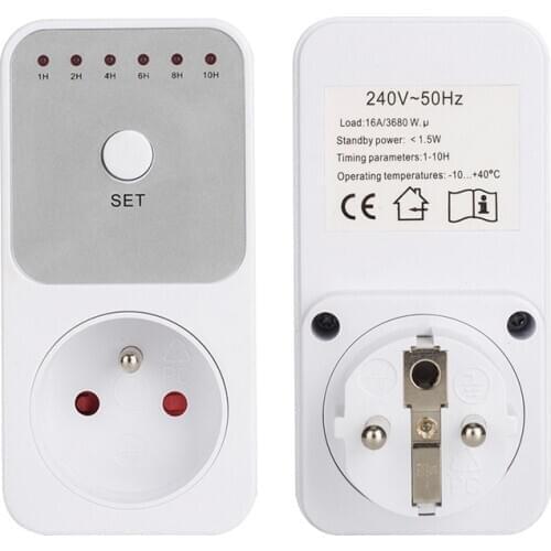 Countdown Timer Switch EU UK FR Socket Plug Time Setting Control Socket Electricity for Kithchen