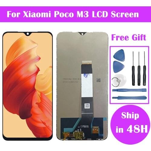 6.53" Original For Xiaomi Poco M3 LCD Display with Touch Screen For Poco M3 Display LCD Screen 10-Touch M2010J19CT/CG