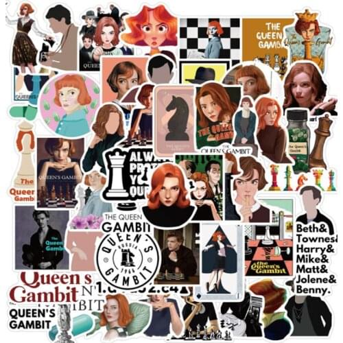 10/30/50Pcs Queens chess game Graffiti Waterproof Skateboard Travel Suitcase Phone Laptop Luggage Stickers DIY Kids Girl Toys