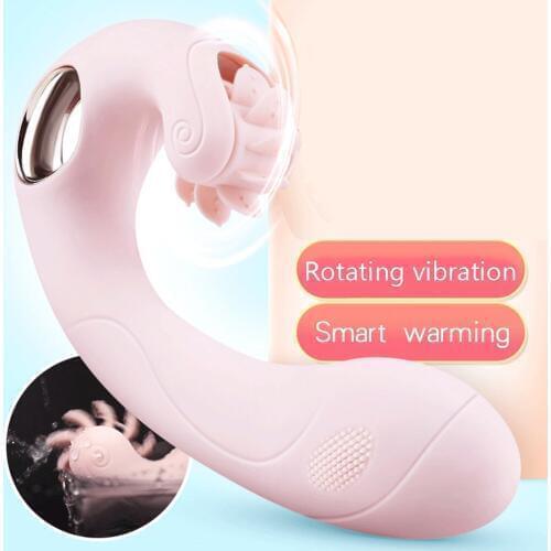 7 Frequency Clitoral Tongue Licking Vibrator Heating Clit G Spot Stimualtor Vagina Massager Adult Sex Toys for Women Female