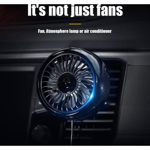 Car Portable Fan 3-Speed 7-Blade 5V USB Powered Air Vent Clip Fan Cooling Air Conditioner for 12V 24V Car Auto Sedan SUV Vehicle