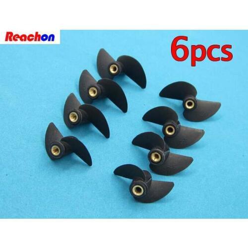 Free Shipping 6PCS 2-Blades RC Boat Propellers With M4 Thread 35/39/42/45mm Right/Left Propeller
